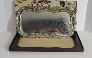 VINTAGE - L'argenterie versilbertes EP auf Stahl Serviertablett Made in Hong Kong - Bild 1 von 11