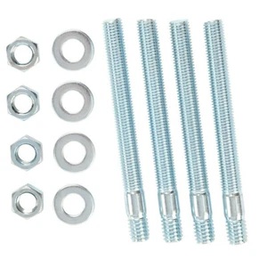 Carburettor Mount Stud Kit 3-5/16" x 5/16" Thread Silver Stud with hardware - Picture 1 of 1