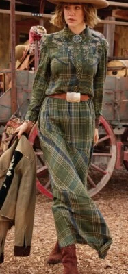 Double D Ranch Wear Skirt Womens Small Josef Plaid  Pleated Westin NWT $247 - Image 1 of 4