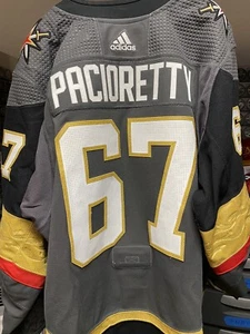 Vegas Golden Knights Game Worn Jersey MAX PACIORETTY 2018-19 Meigray Home Grey - Picture 1 of 7