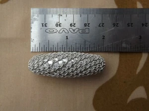 British Army Silver netted Olivettes Toggles for Victorian Hussar Officer tunics - Picture 1 of 4