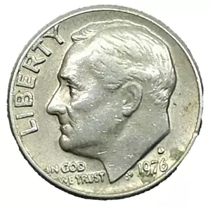 One 1 Dime Roosevelt 1976 D UNITED STATES (640F) - Picture 1 of 2