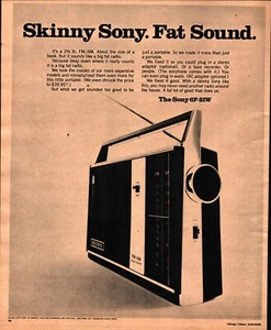 1967 Sony 6F-21W Portable Stereo Fat Sound Loud AM/FM Radio Original Print Ad D5 - Picture 1 of 1