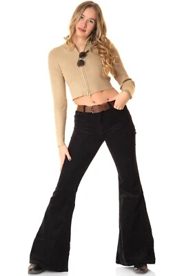 Comycom Damen Cord Schlaghose Slim Fit schwarz - Bild 1 von 4