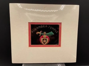 Handmade Embroidered Alhambra Temple Shriners Matted Finished Fiber Art - Picture 1 of 3