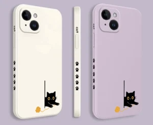 Panicked Play Cat Pet Chat Soft Coque Cover Case For Iphone 15 Pro Max 14 13 12 - Photo 1 sur 5
