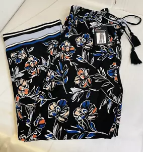 Pantaloni floreali da donna lildy accento taglia L/XL elastici fascia vita tasche nuovi con etichette 1458h - Foto 1 di 14