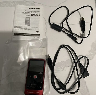 Panasonic HM-TA1 High Definition Used Handheld Camera,    Red   Color. Read - Image 1 of 4