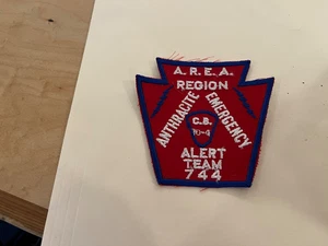 antracita (carbón) equipo de emergencia 744 pennsylvania, parche, nuevo stock antiguo años 60 - Imagen 1 de 2