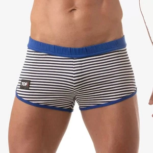 TOF Paris Sailor Mini Shorts, Curved Fit, gestreift blau rot - Bild 1 von 20