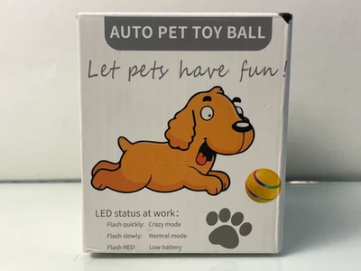 Auto Pet Toy Ball Rechargeable Interactive Cat Dog Toy w/ Box Cord Manual works - Image 1 of 4