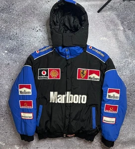Men's Vintage Ferrari Marlboro Vodafone Racing Jacket Big Logo Size XL-XXL - Picture 1 of 17