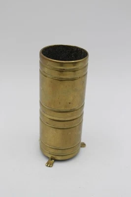WW2 Trench Art Vase Brass Shell Casing – Vintage Military War Memorabilia 5" - Image 1 of 4