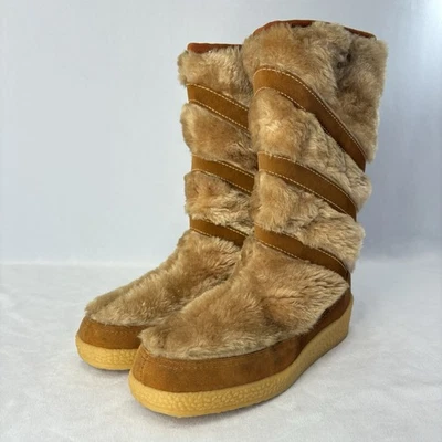 Bota Mocassim Quoddy Vintage Feminina Tamanho 7 Camurça Marrom Pele Sintética - Imagem 1 de 4