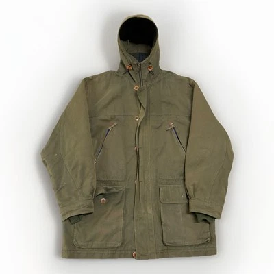 Vintage LL Bean Hooded Parka Barn Jacket Coat Blanket Lined Wool Size Large - Image 1 of 4