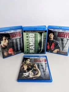 SYLVESTER STALLONE FILM COLLECTION Rocky 3,4,5 / Rambo Complete Coll. Blu Ray - Picture 1 of 4