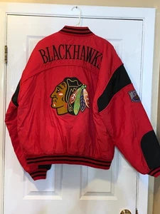 VINTAGE CHICAGO BLACKHAWKS NUTMEG HERREN LARGE JACKE - Bild 1 von 6