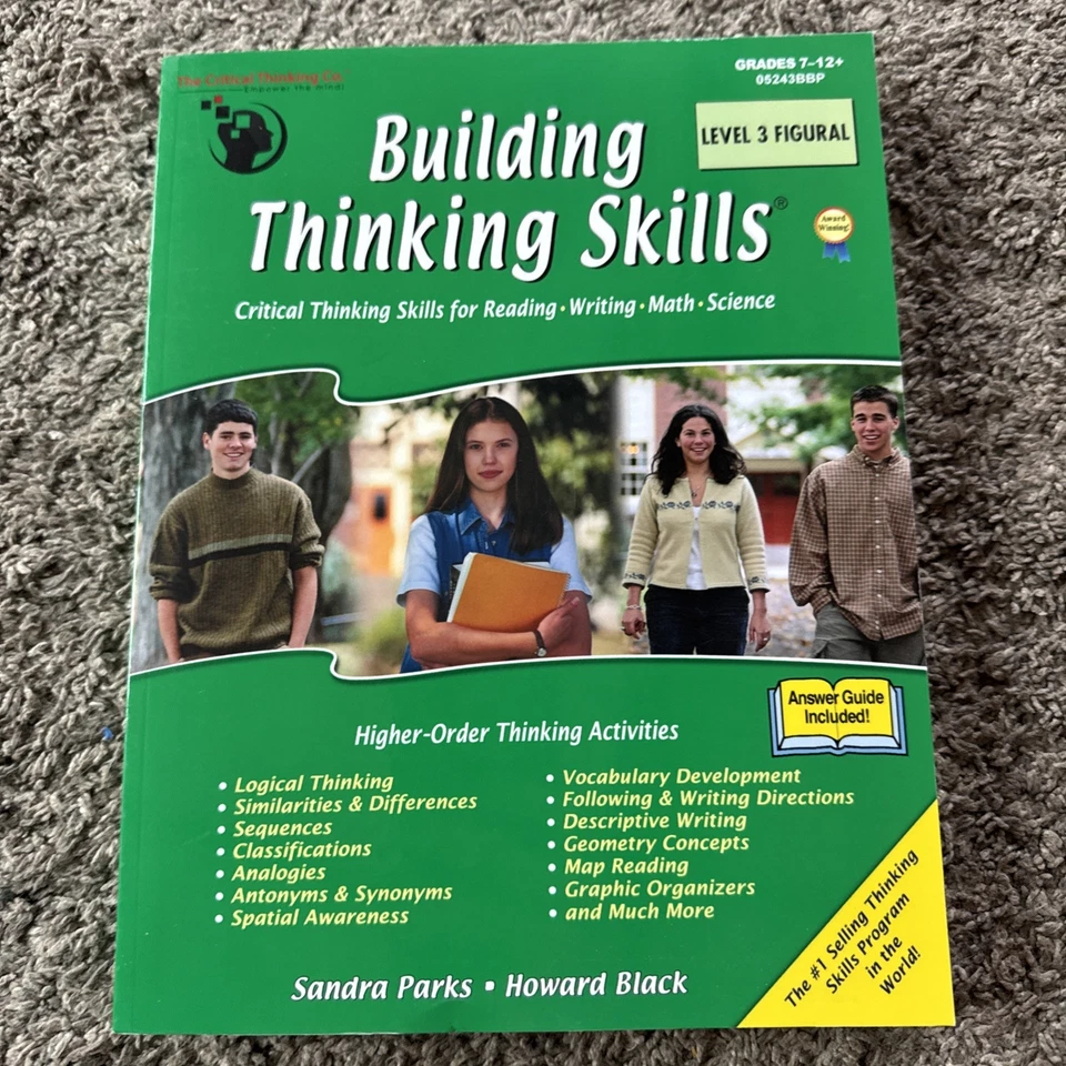 NEW Building Thinking Skills Level 3: Figural, The Critical Thinking Co Gr 7-12+ - Image 1 of 1