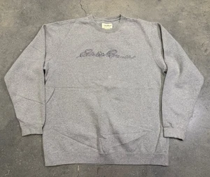 Vintage 90s Eddie Bauer Mens Large Spell Out Reverse Weave Crewneck Sweatshirt - Picture 1 of 6