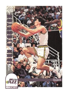 Tarjeta de jazz John Stockton 1992-93 Hoops Skybox Promo NBA Baloncesto Utah SIN 🏀 - Imagen 1 de 2