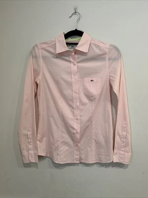 Blusa camisa de negocios rosa ajustada a medida Lacoste talla S (38)  Foto 1 de 4