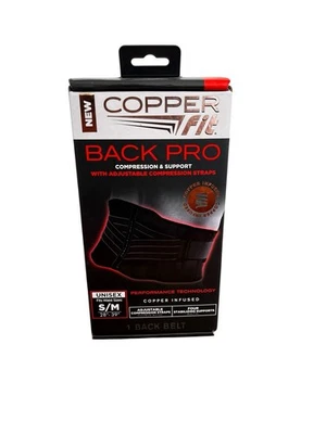 Compresión y soporte profesional de cobre con correas ajustables ~ negro ~ L/XL Foto 1 de 4