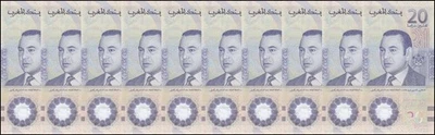 Marruecos 20 Dirhams, 2019 (AH1440), P-78, UNC Conmemorativo, Polímero X 10 PCS Foto 1 de 2