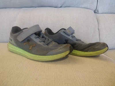Under Armour Kids'  Sneaker Ash Gray Lime Light. 3Y Big Boy - Image 1 of 4