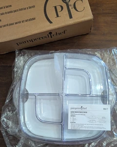 Pampered Chef Large Square Cool and Serve #2614 - NEW IN BOX  - Picture 1 of 9