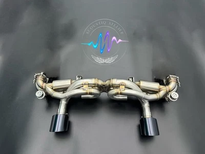 PORSCHE 718 GT4/GTS/Spyder 4.0 Acoustiq Atelier Exhaust Valvetronic Rear Section - Image 1 of 2