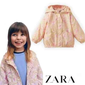 ZARA Kids | Pink | LIGHTWEIGHT FLORAL RAINCOAT 5992/508/620 4-5 - Picture 1 of 17