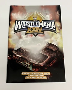WWE 2008 WRESTLEMANIA XXIV Official Program - Brand New - Picture 1 of 7