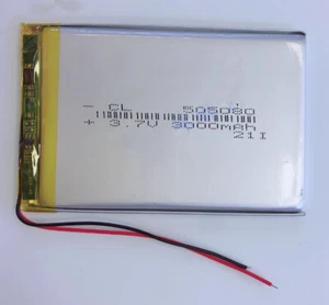 3.7V 3000mAh Lipo Li Polymer Rechargeable Battery 505080 For Tablet PC DVD GPS - Picture 1 of 1