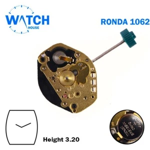 Movimiento Reloj RONDA 1062 SUIZO🇨🇭 Hecho Sin Disco, 2 Manecillas - Imagen 1 de 2