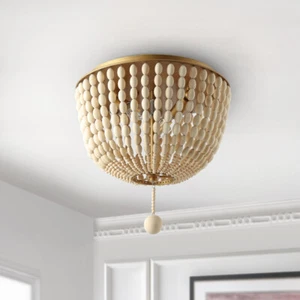 SAFAVIEH Loris 2 Light 13" Flush Mount | Creme | - Picture 1 of 2