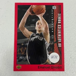 2002-03 UD Authentics EMANUEL GINOBILI Manu #96 RC Rookie Card Spurs HOF /799 - Bild 1 von 2