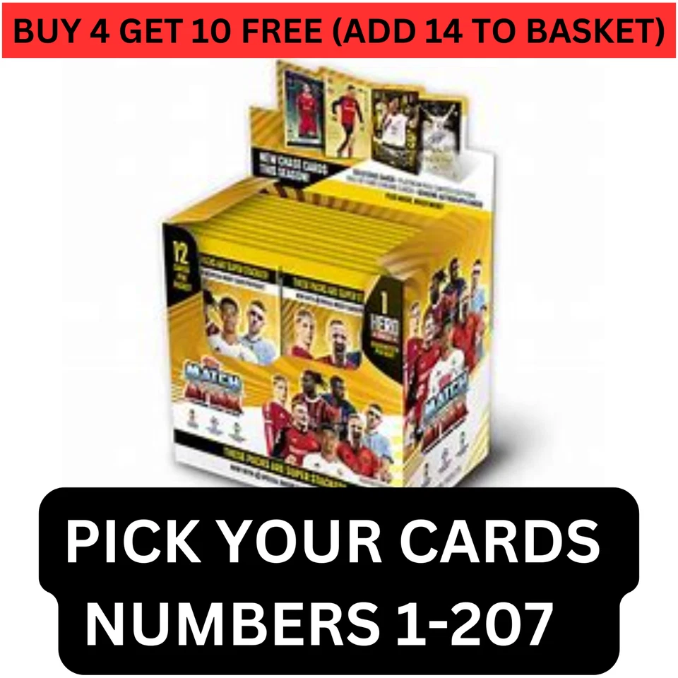 MATCH ATTAX 24/25 - TOPPS Trading Cards 2025 - Base Set #001 - #207 - Image 1 of 1