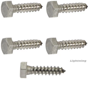 1/2 x 2" Lag Bolts Hex Head Stainless Steel Heavy Duty Wood Screws Qty 25 - Picture 1 of 3