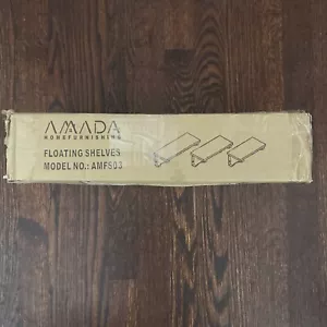 AMADA HOMEFURNISHING Schweberegal Wandmontage 3er Set, rustikales Holz grau - Bild 1 von 3