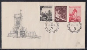 Tschechoslowakei Scott 501-3 FDC - Gottwald Metallurgiewerk - Bild 1 von 1