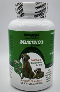 Nutramax Welactin Canine Omega-3  Dog Supplement - 120 Softgel Capsules Exp 9/24