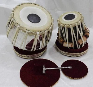 Basic Tabla Trommelset, Steel Bayan, Dayan mit Hammer, Kissen und Bezug - Picture 1 of 3