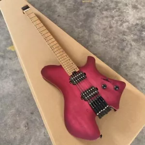 Acepro Purple Koa Headless Electric Guitar Stainless Steel Frets Roasted Maple - Picture 1 of 6