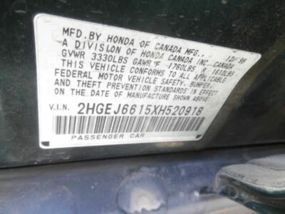 Honda Civic 1996-2000, racimo velocímetro sedán base Dx OEM Foto 1 de 4