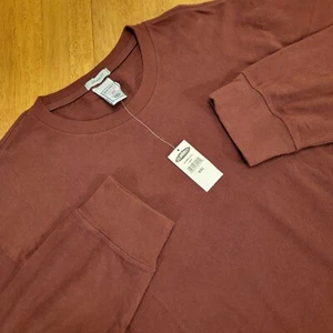Old Navy Vintage Fit Long Sleeve T-Shirt Mens 2XL Brown NEW Old Stock 2005 - Picture 1 of 15