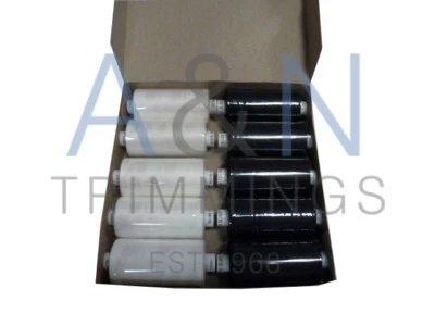 COATS MOON TKT120 FULL BOX OR 5/5 MIX OF 10 REELS SPUN POLYESTER SEWING THREAD  - Image 1 of 2
