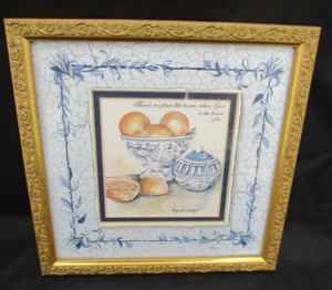 Christliche Welt Gold gerahmt 9" Bild "Gott ist Herz der Heimat" Kym Garroway Geschenk - Bild 1 von 6