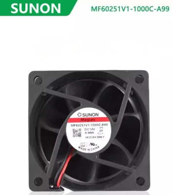 SUNON MF60251V1-1000C-A99 12V 0.96W 6025 6CM 4500RPM Magnetic Cooling Fan - Image 1 of 3