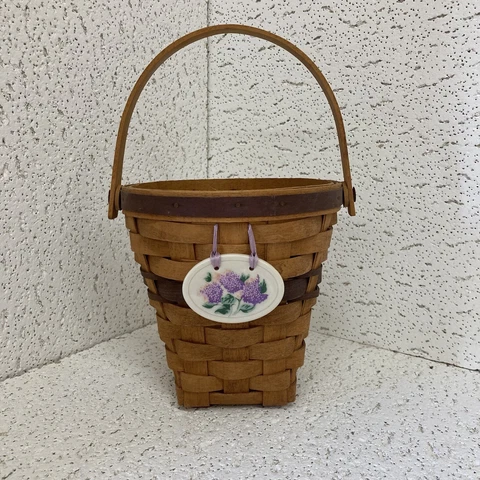 Longaberger Basket 1994 May Series Lilac Basket w/ Tie On | Small Basket Only Cover