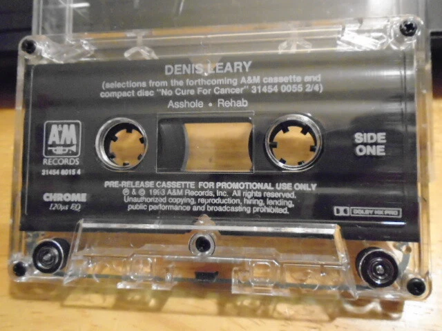 RARE PROMO Denis Leary CASSETTE TAPE No Cure For Cancer SAMPLER comedy 1993 a&m - Image 1 of 1